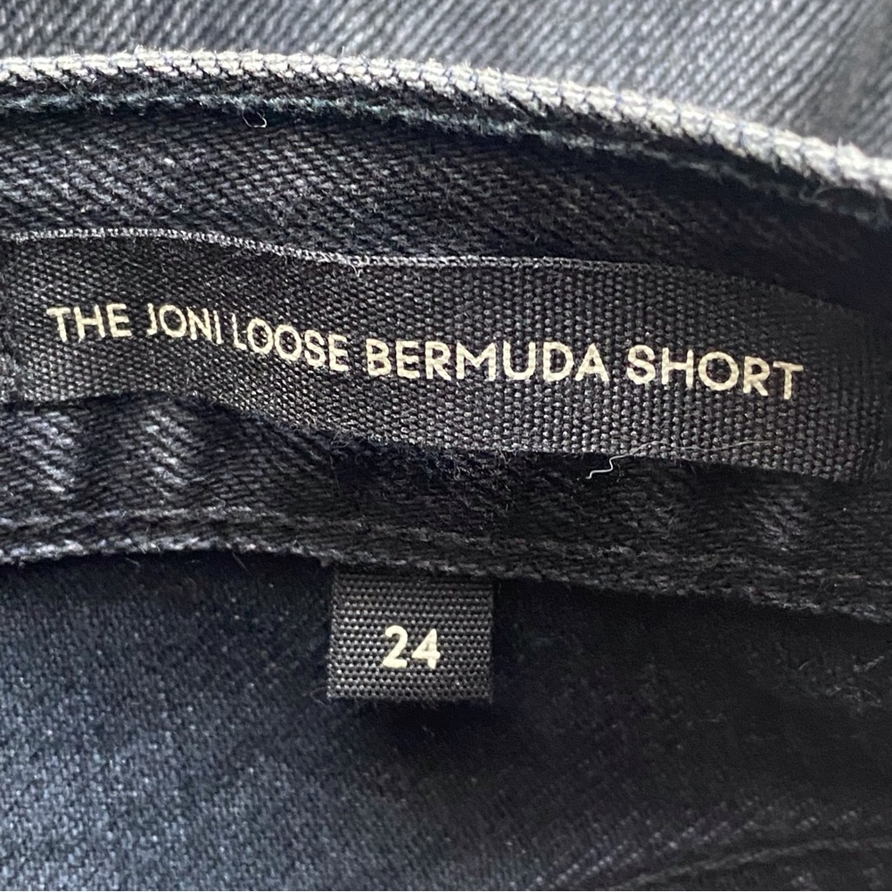 Denim Forum The Joni Loose Bermuda Short Woman 24 Black Streetwear Preppy 90s - Picture 8 of 15